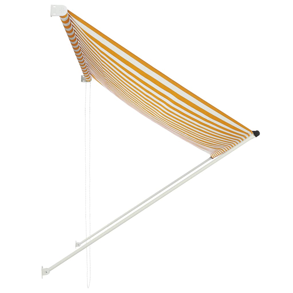 Tenda na uvlačenje 200 x 150 cm žuto-bijela