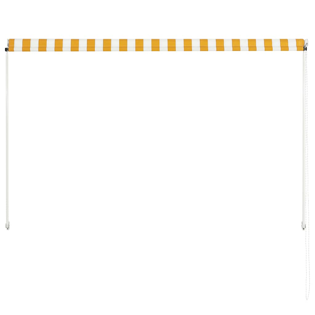 Tenda na uvlačenje 200 x 150 cm žuto-bijela
