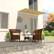 Tenda na uvlačenje 200 x 150 cm žuto-bijela
