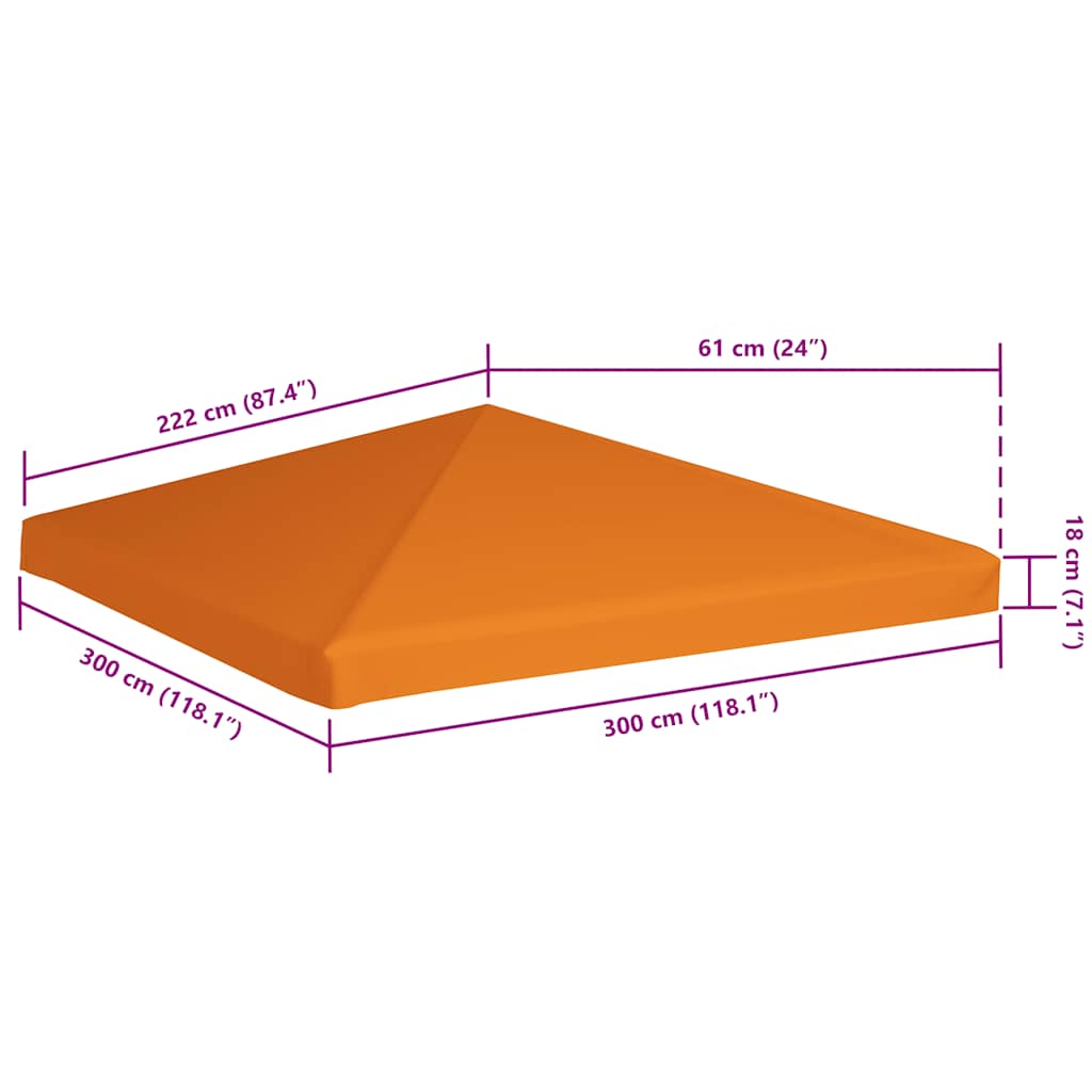 Pokrov za sjenicu 310 g/m² 3 x 3 m narančasti