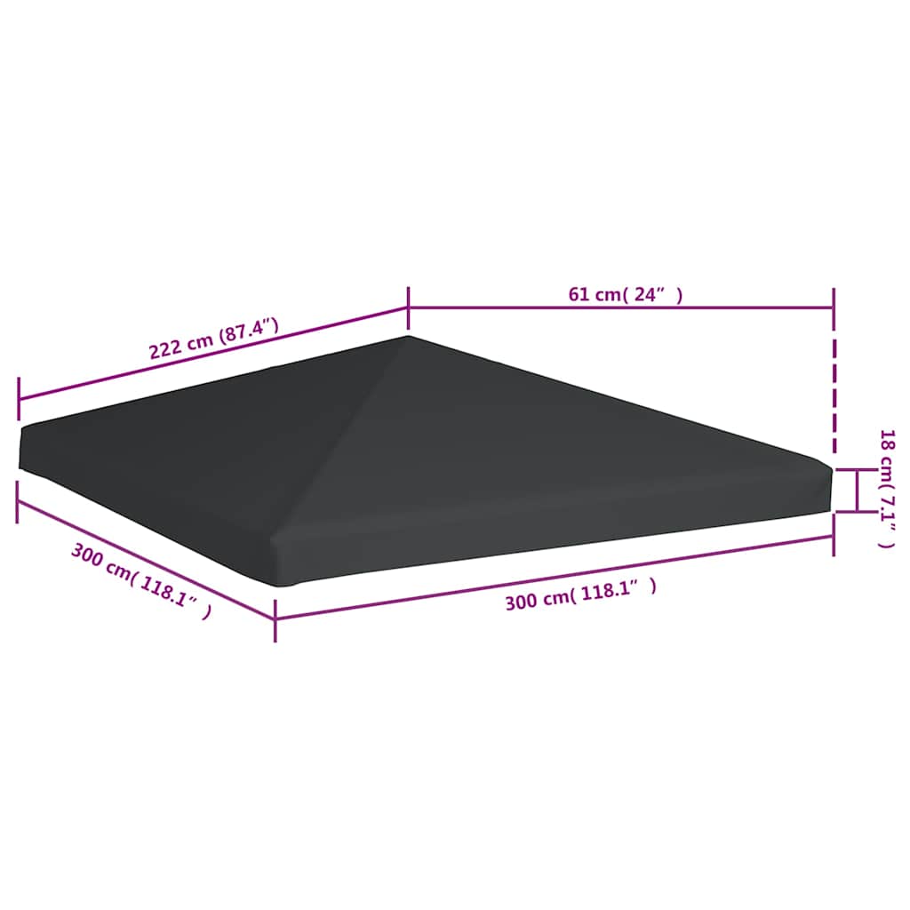 Pokrov za sjenicu 310 g/m² 3 x 3 m sivi