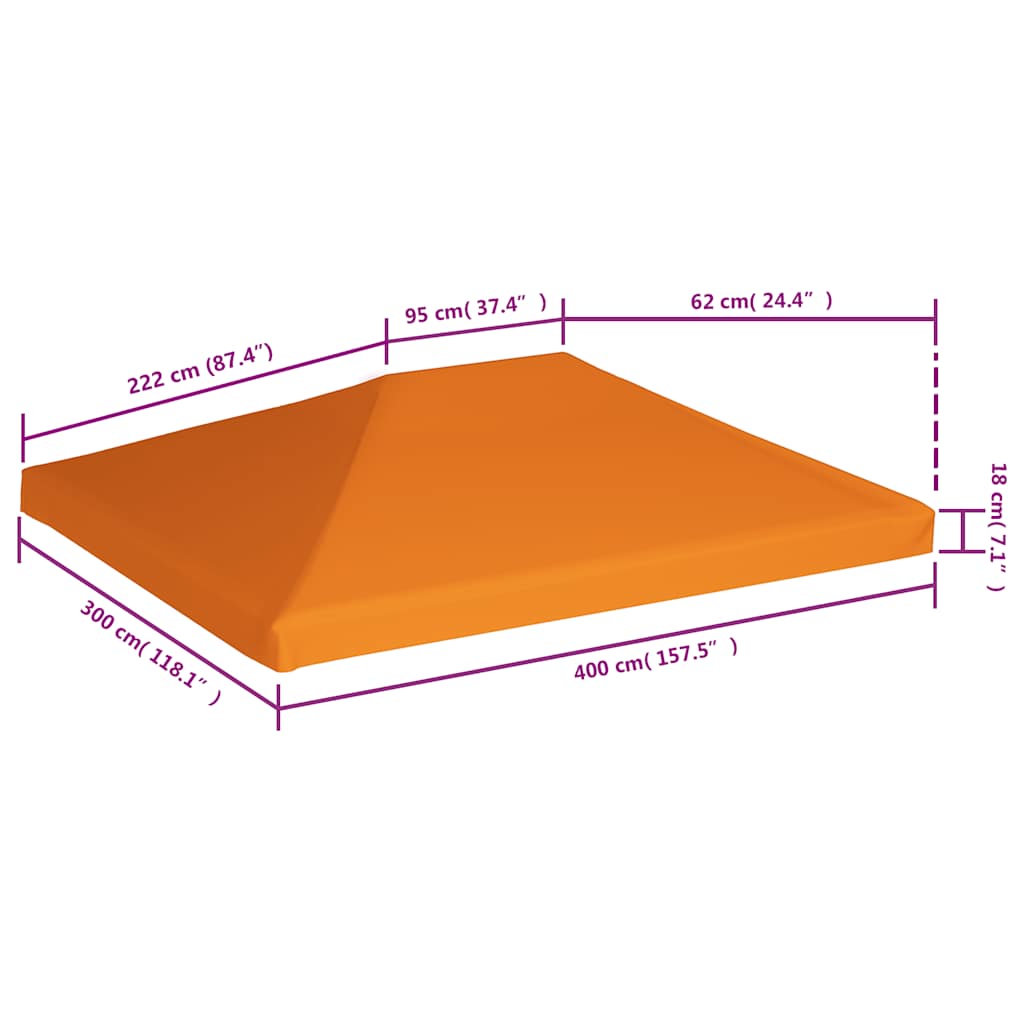 Pokrov za sjenicu 310 g/m² 4 x 3 m narančasti
