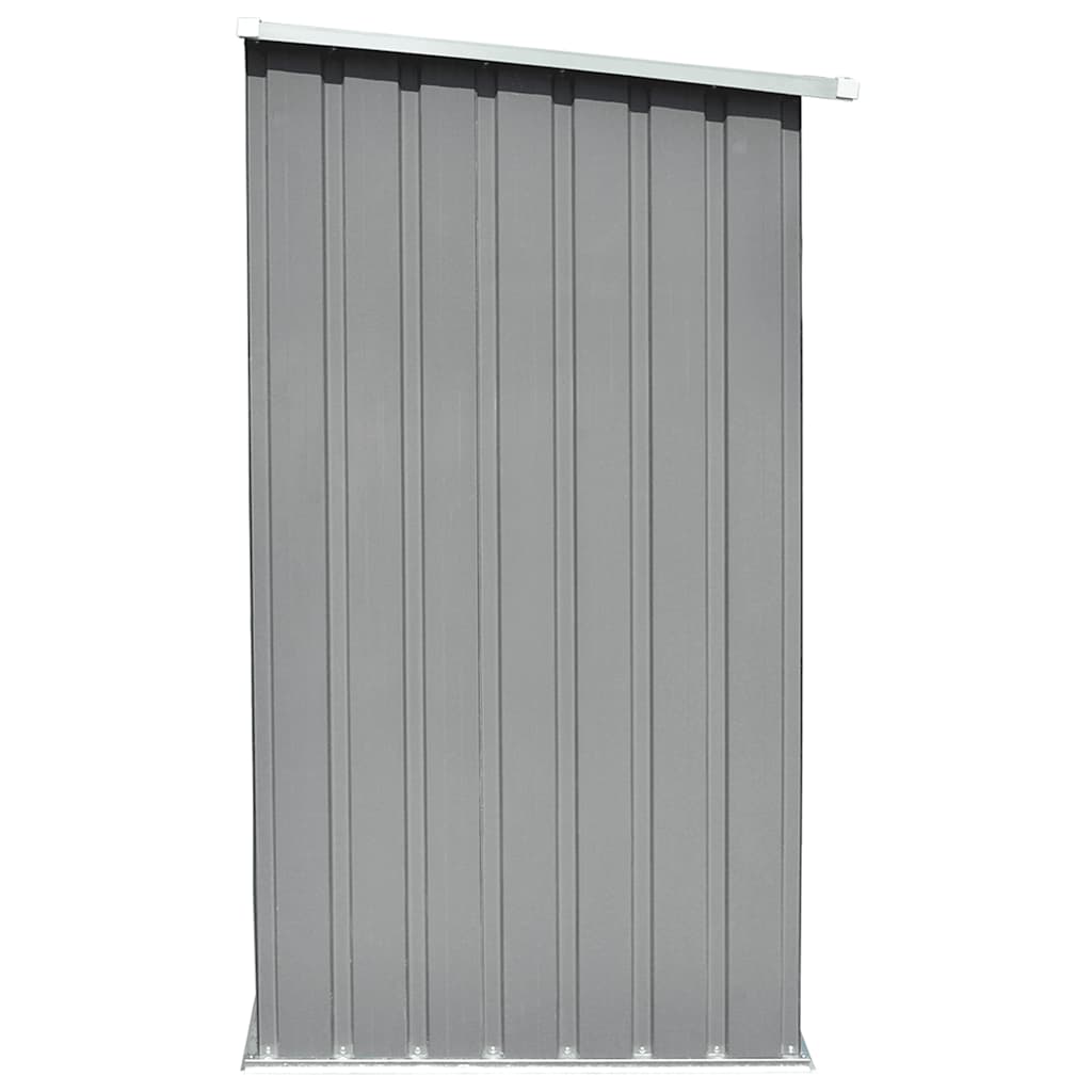 Vrtna ostava za drva od pocinčanog čelika 163 x 83 x 154 cm siva