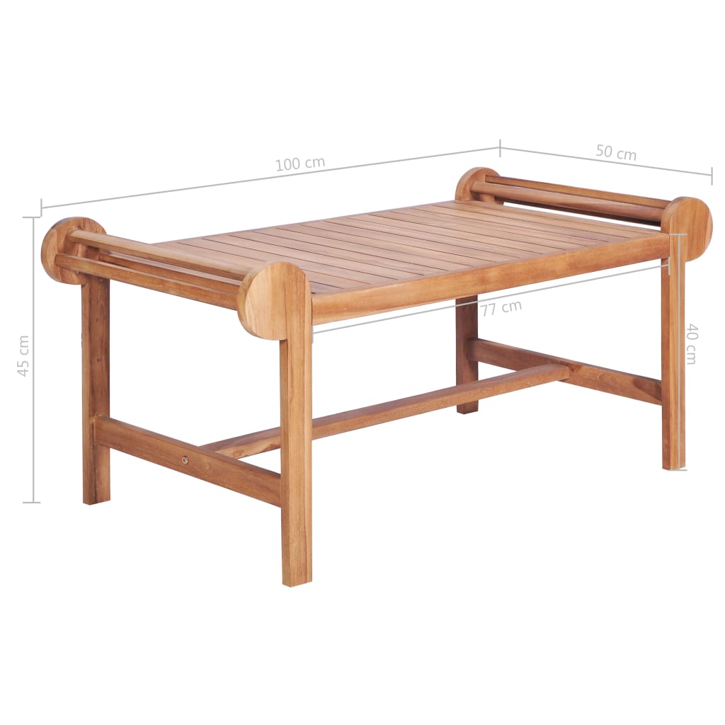 Stolić za kavu 100 x 50 x 45 cm od masivne tikovine
