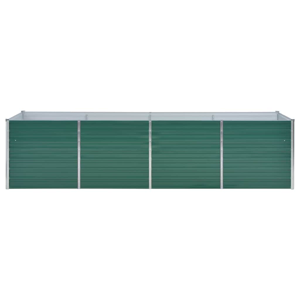 Vrtna sadilica od pocinčanog čelika 320 x 80 x 77 cm zelena