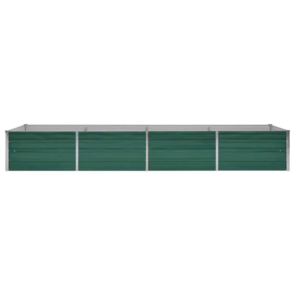 Vrtna sadilica od pocinčanog čelika 320 x 80 x 45 cm zelena
