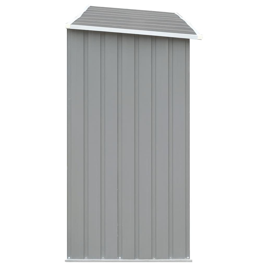 Vrtna ostava za drva od pocinčanog čelika 330x84x152 cm siva