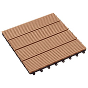 Pločice za decking 11 pcs Tikovina 30 x 30 cm