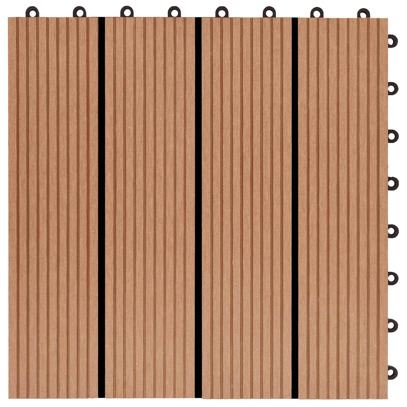 Pločice za decking 11 pcs Tikovina 30 x 30 cm
