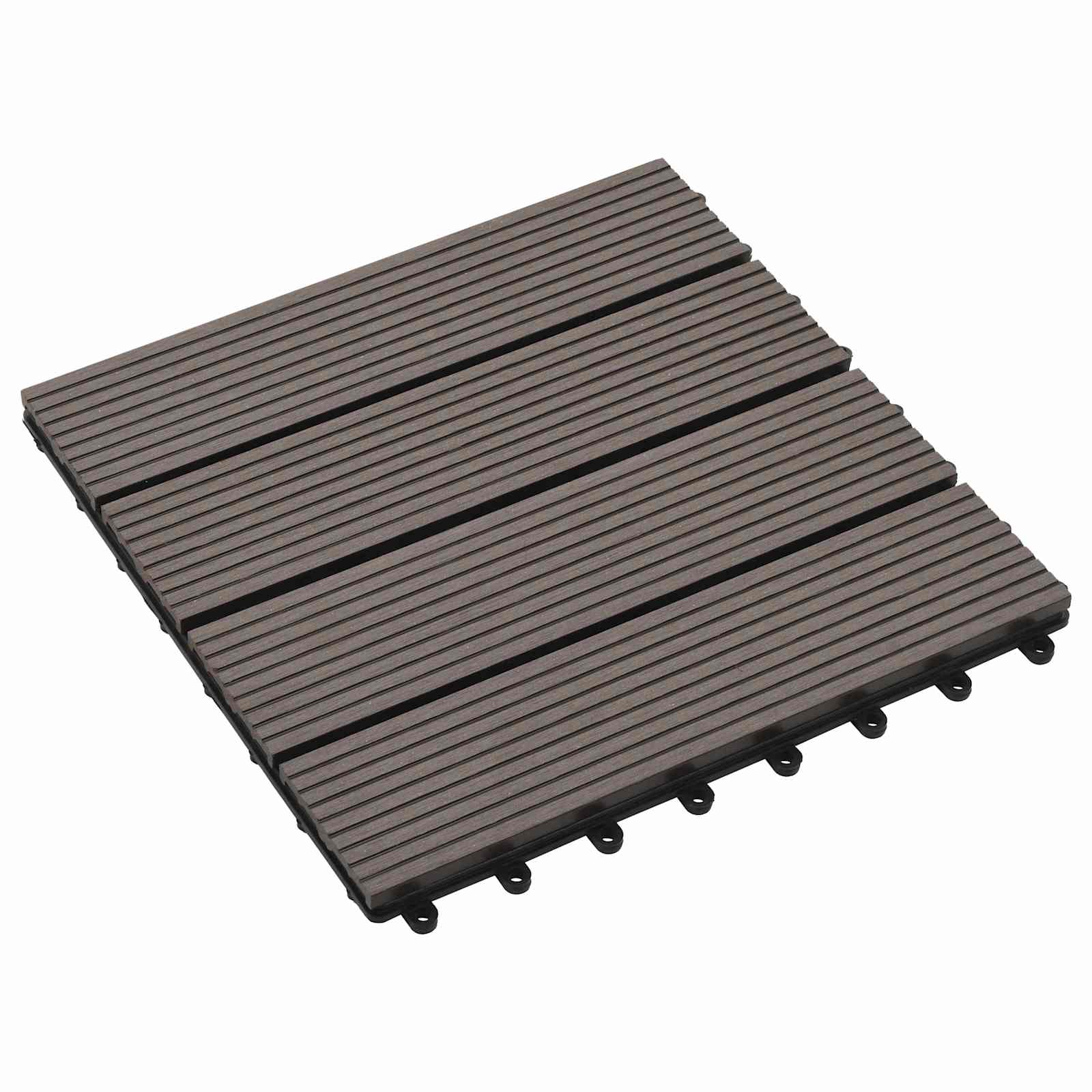 Pločice za decking 11 pcs Tamno smeđa 30 x 30 cm