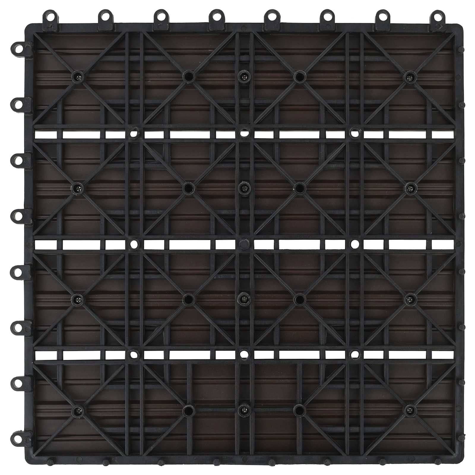 Pločice za decking 11 pcs Tamno smeđa 30 x 30 cm