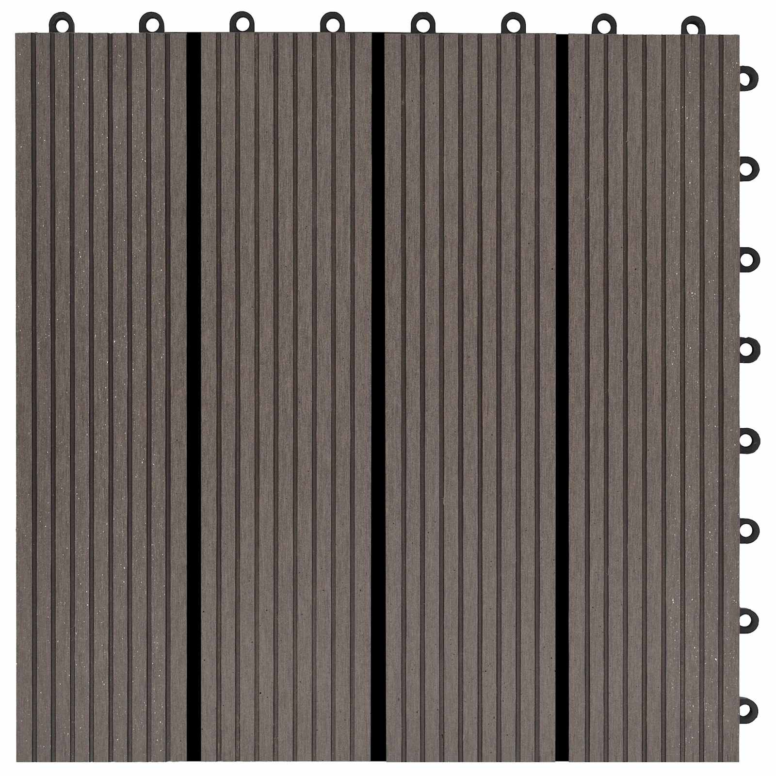 Pločice za decking 11 pcs Tamno smeđa 30 x 30 cm