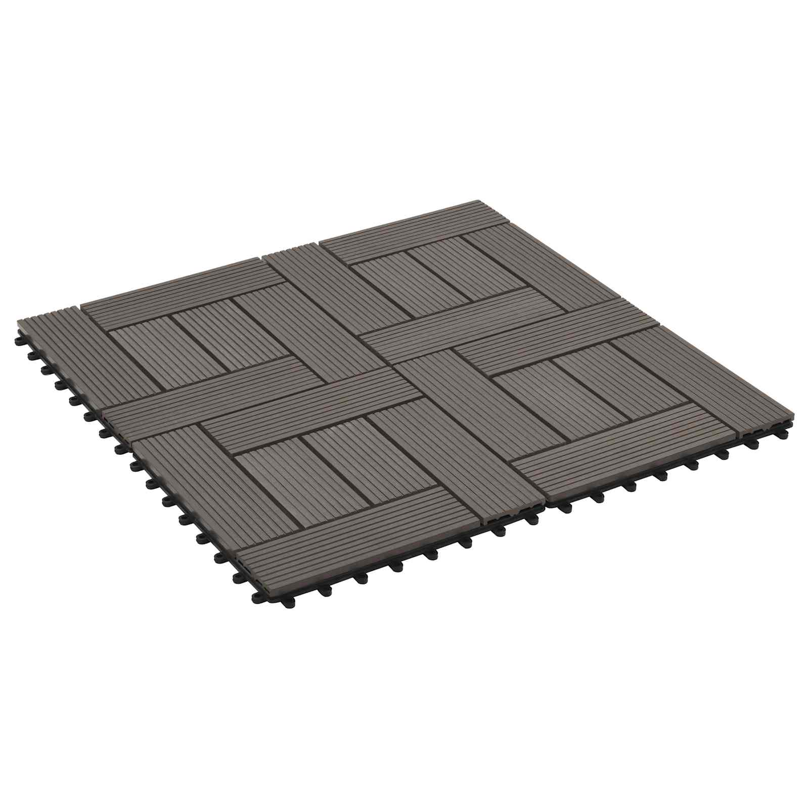 Pločice za decking 11 pcs Tamno smeđa 30 x 30 cm