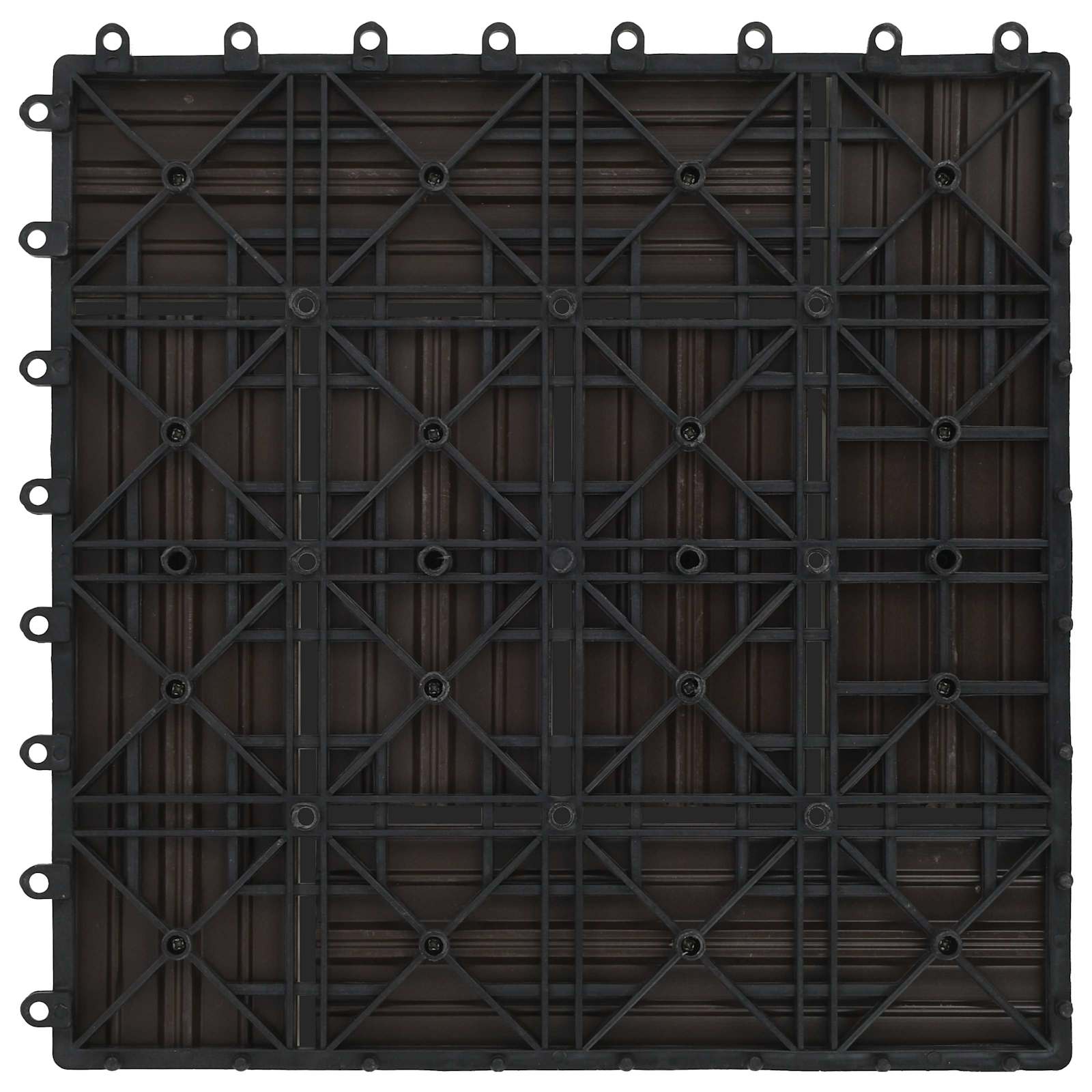 Pločice za decking 11 pcs Tamno smeđa 30 x 30 cm