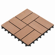 Pločice za decking 11 kom. Smeđa 30 x 30 cm WPC