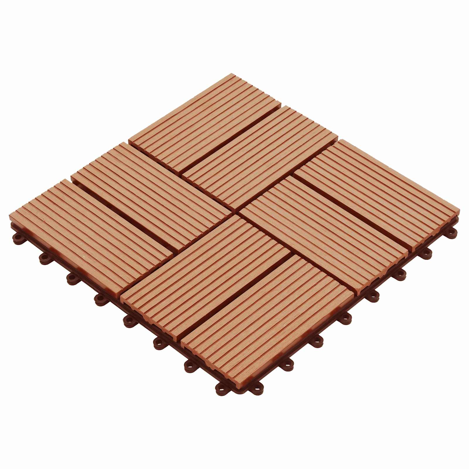 Pločice za decking 11 pcs Tikovina 30 x 30 cm