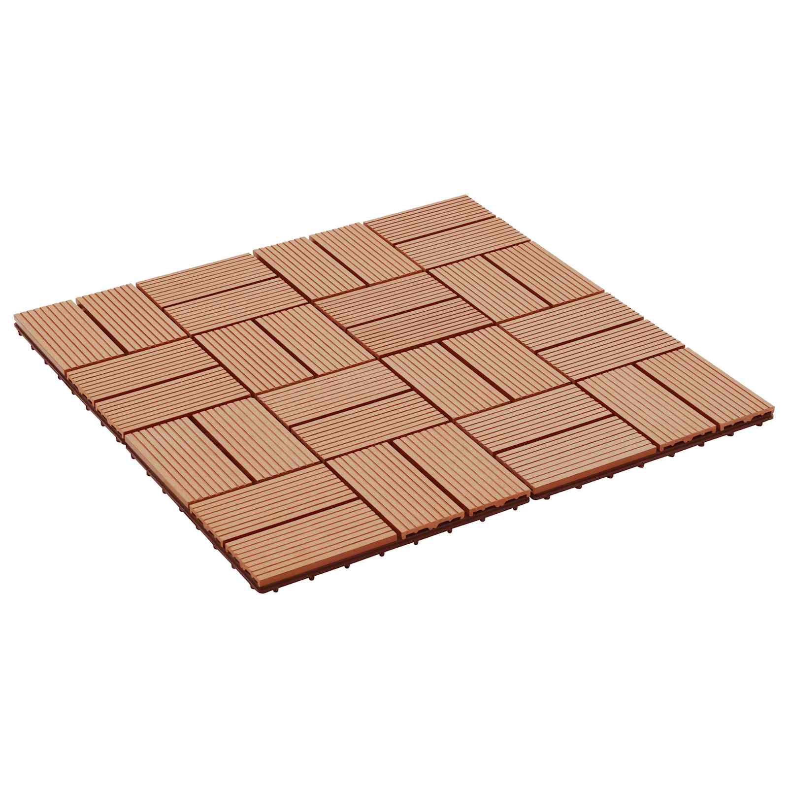 Pločice za decking 11 pcs Tikovina 30 x 30 cm
