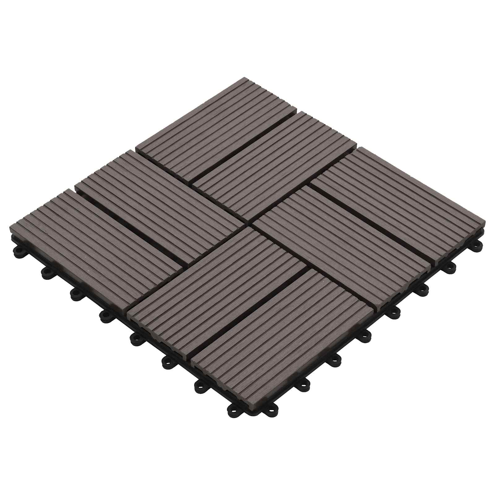 Pločice za decking 11 pcs Tamno smeđa 30 x 30 cm