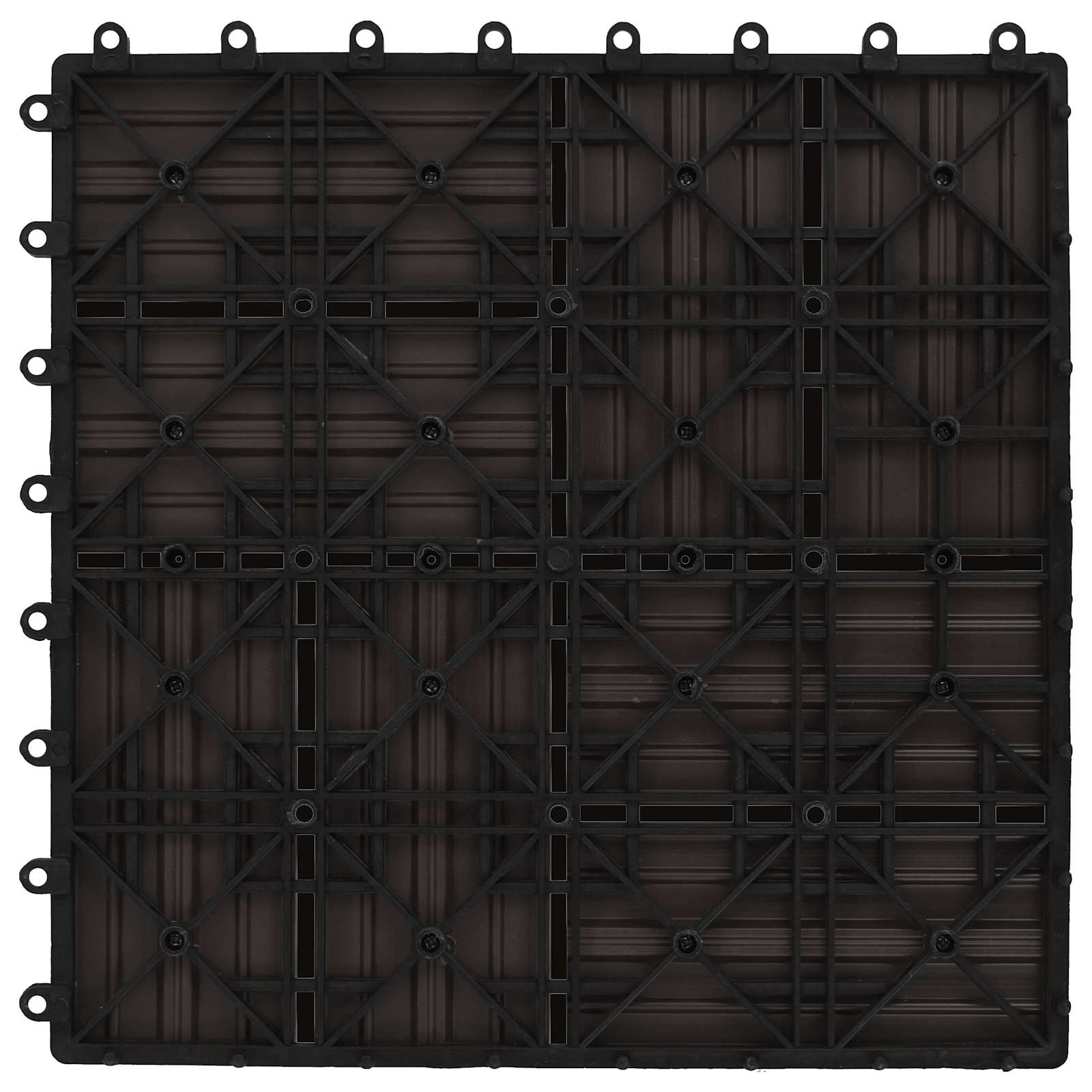 Pločice za decking 11 pcs Tamno smeđa 30 x 30 cm