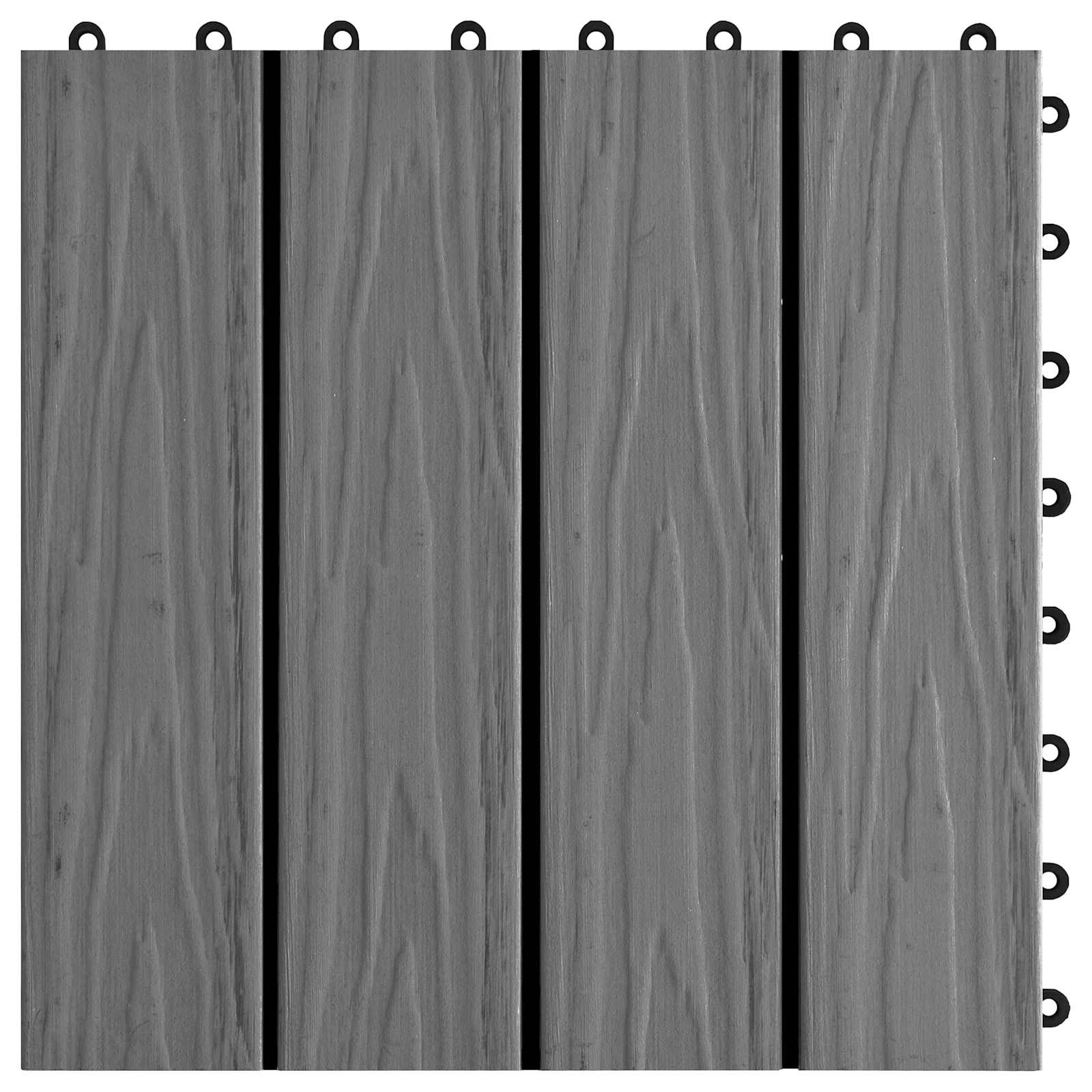 Pločice za decking 11 pcs Sivi 30 x 30 cm Drvoplastična smjesa