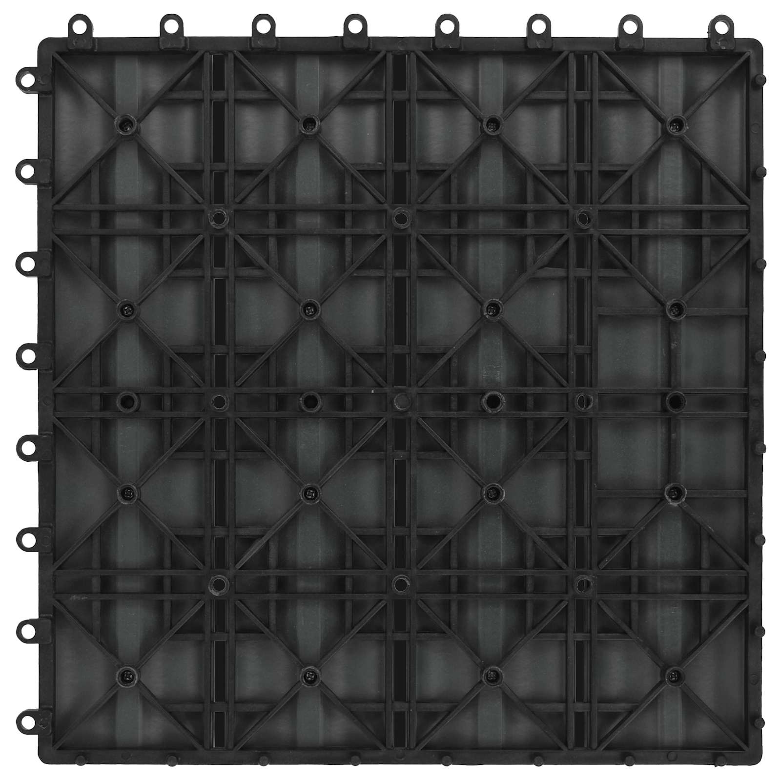 Pločice za decking 11 pcs Crna 30 x 30 cm Drvoplastična smjesa