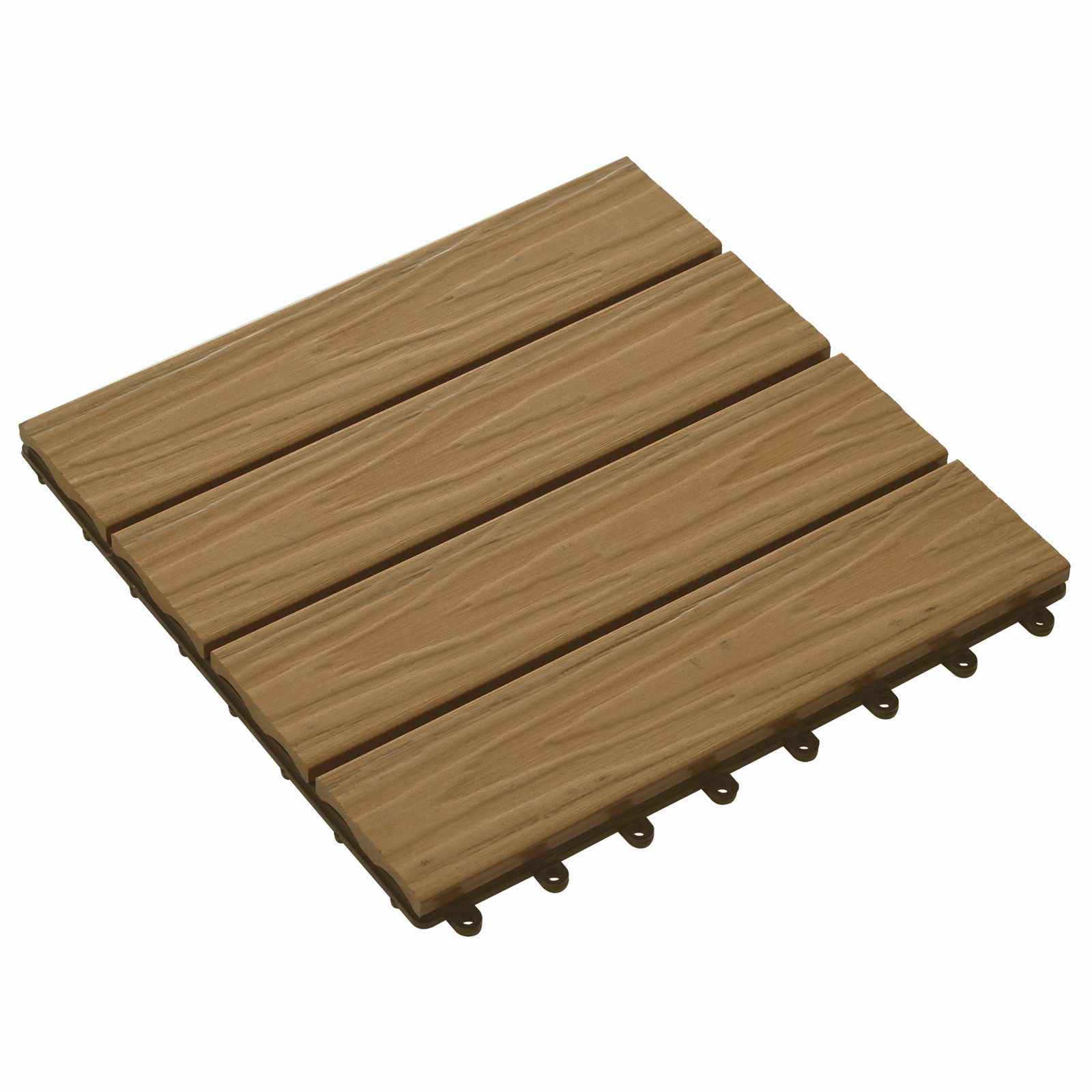 Pločice za decking 3D Dizajn 11 pcs Tikovina 30 x 30 cm