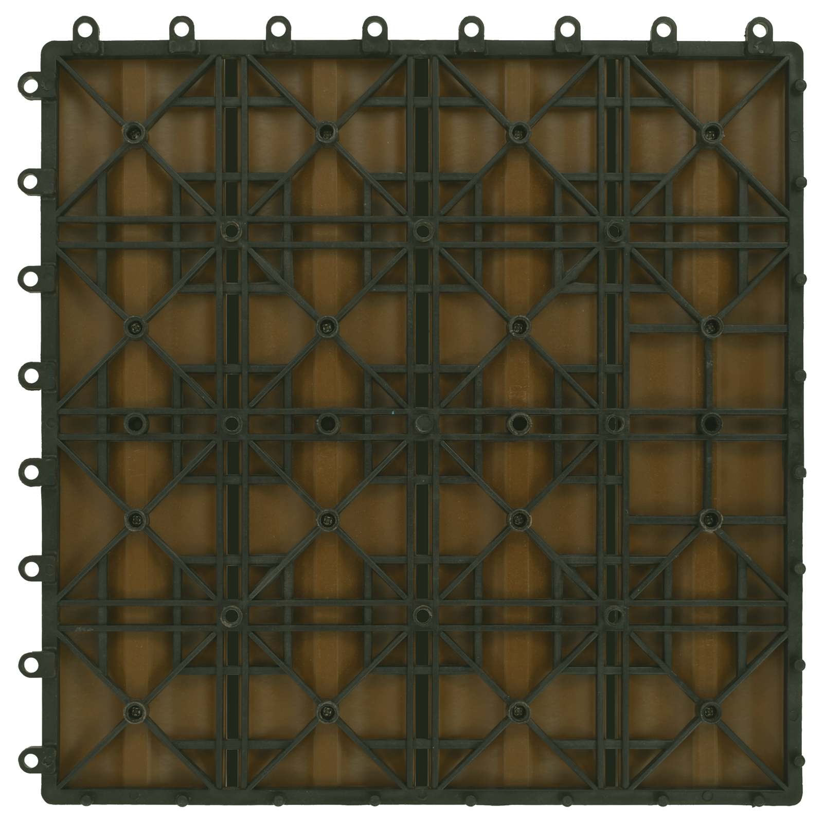 Pločice za decking 3D Dizajn 11 pcs Tikovina 30 x 30 cm