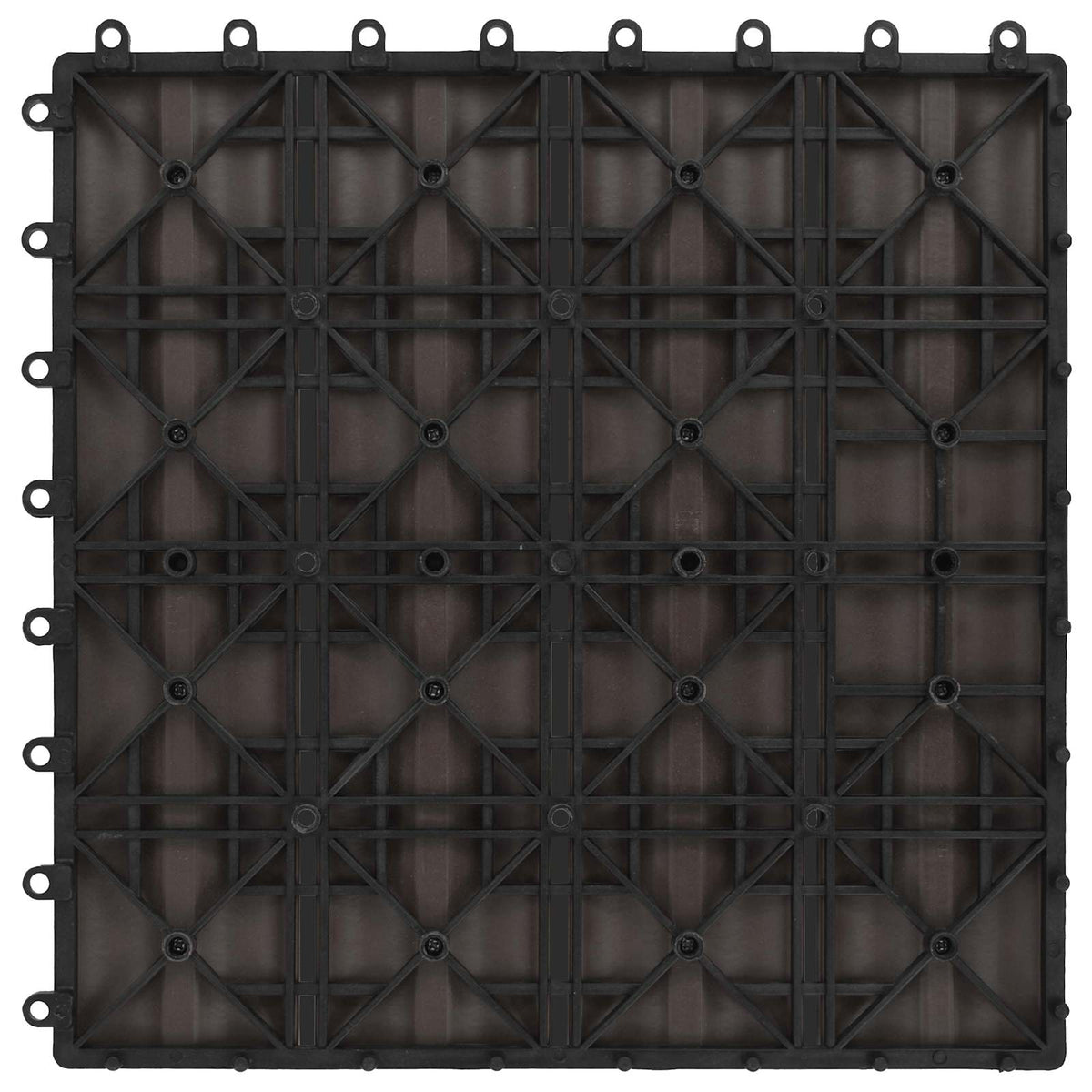Pločice za decking 3D Dizajn 11 pcs Svijetlosmeđa 30 x 30 cm