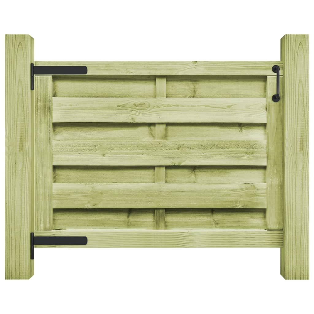 Vrtna vrata od impregnirane borovine 100 x 75 cm zelena