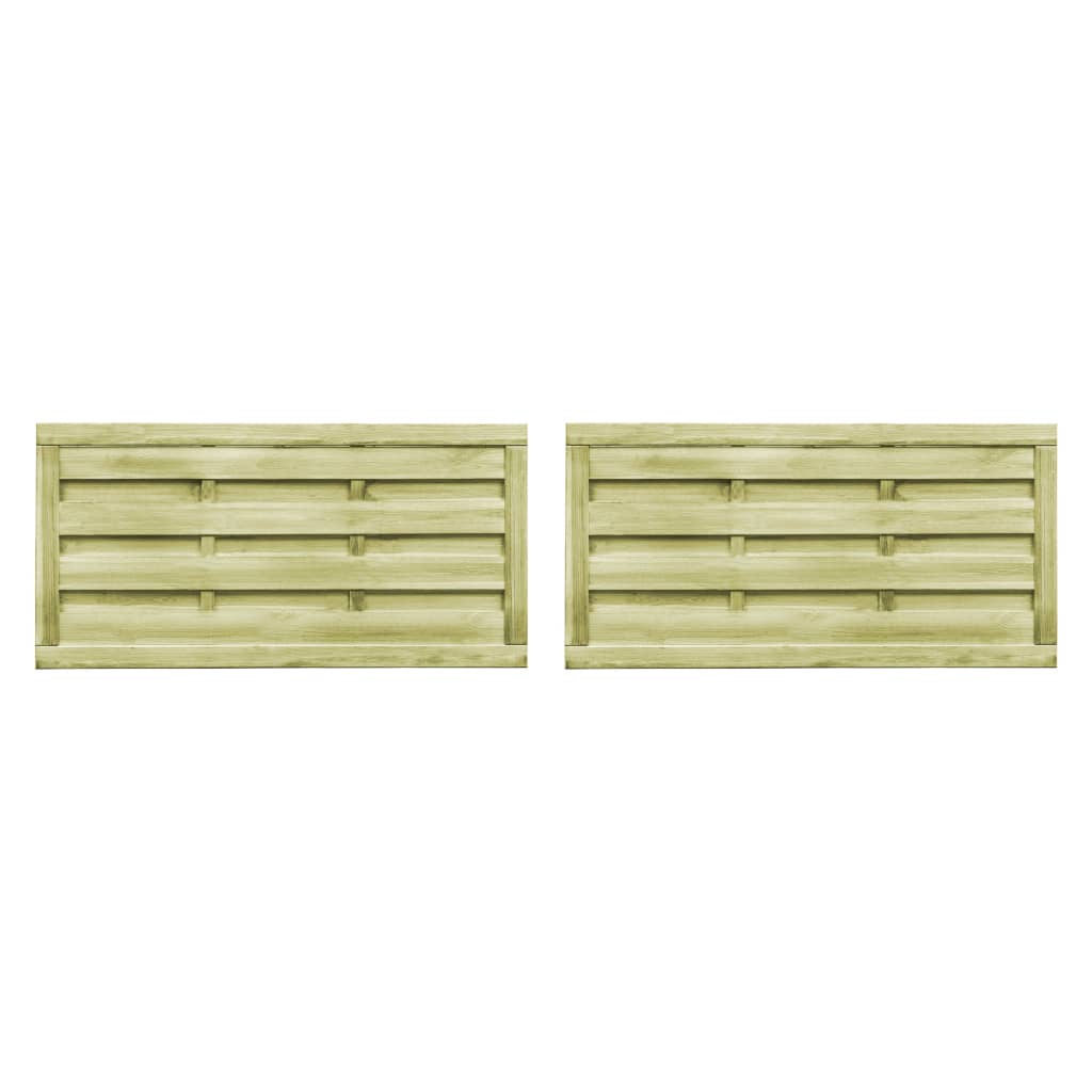 Vrtna vrata 2 kom od impregnirane borovine 150 x 75 cm zelena