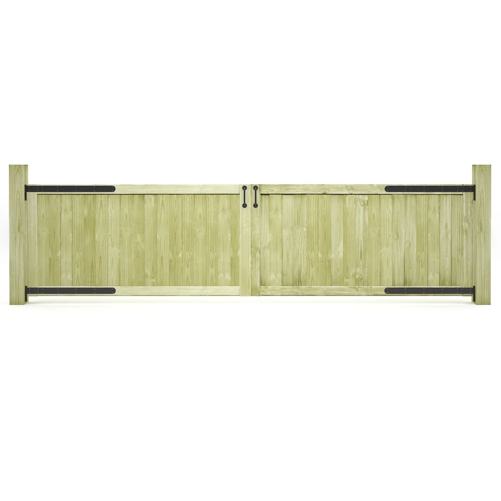 Vrtna vrata 2 kom od impregnirane borovine 300 x 75 cm