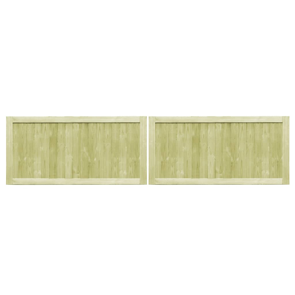 Vrtna vrata 2 kom od impregnirane borovine 300 x 75 cm