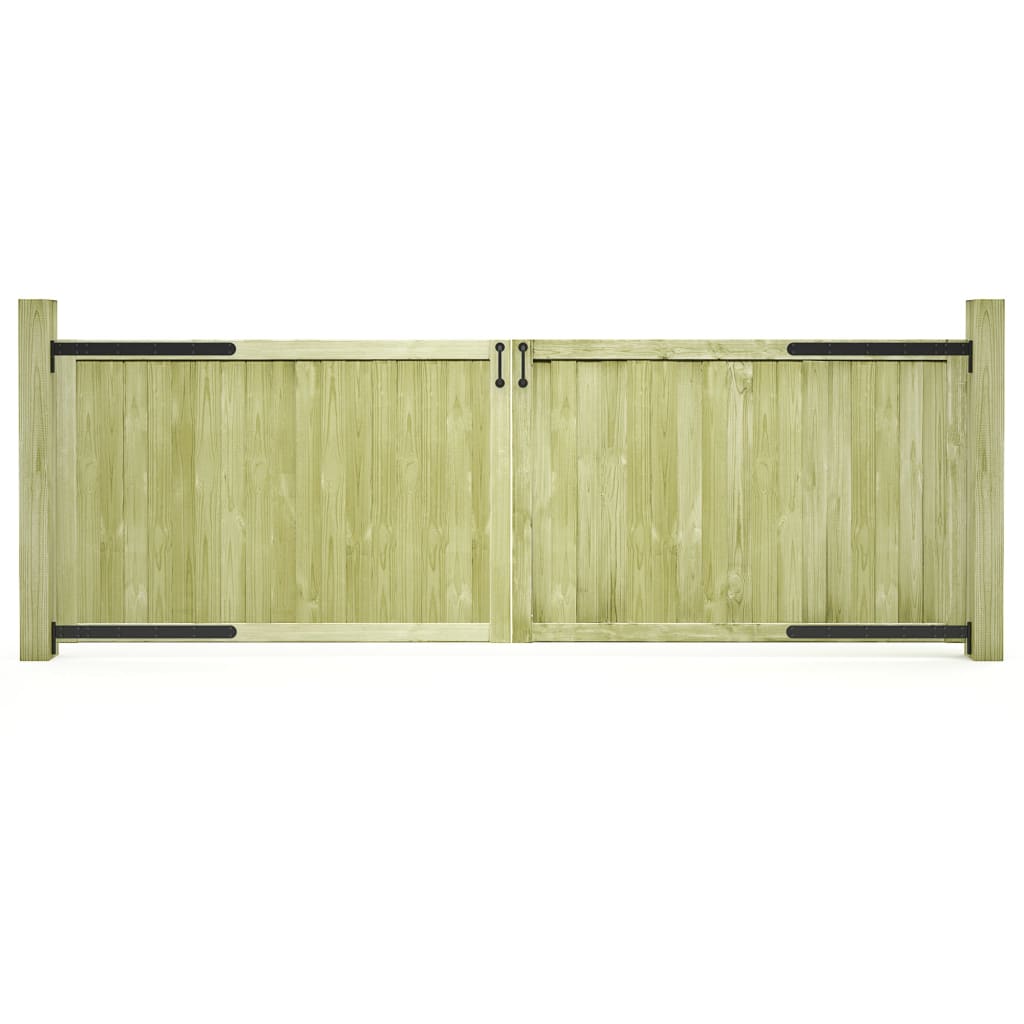 Vrtna vrata 2 kom od impregnirane borovine 300 x 100 cm