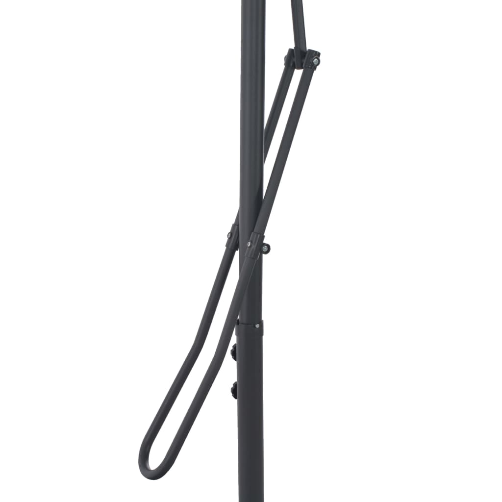Vanjski suncobran s čeličnim stupom 250 x 250 cm smeđesivi