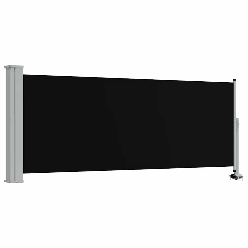 Uvlačiva bočna tenda za terasu 100 x 300 cm crna
