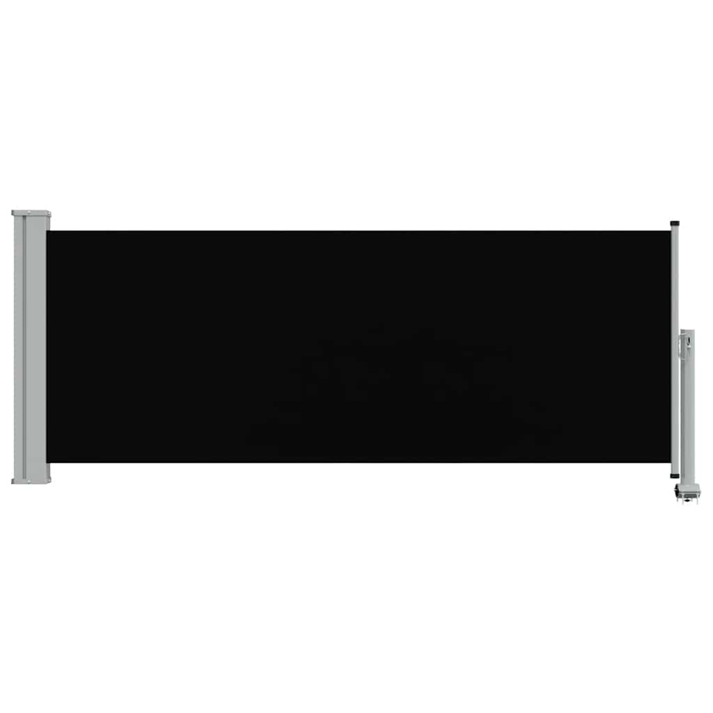 Uvlačiva bočna tenda za terasu 100 x 300 cm crna