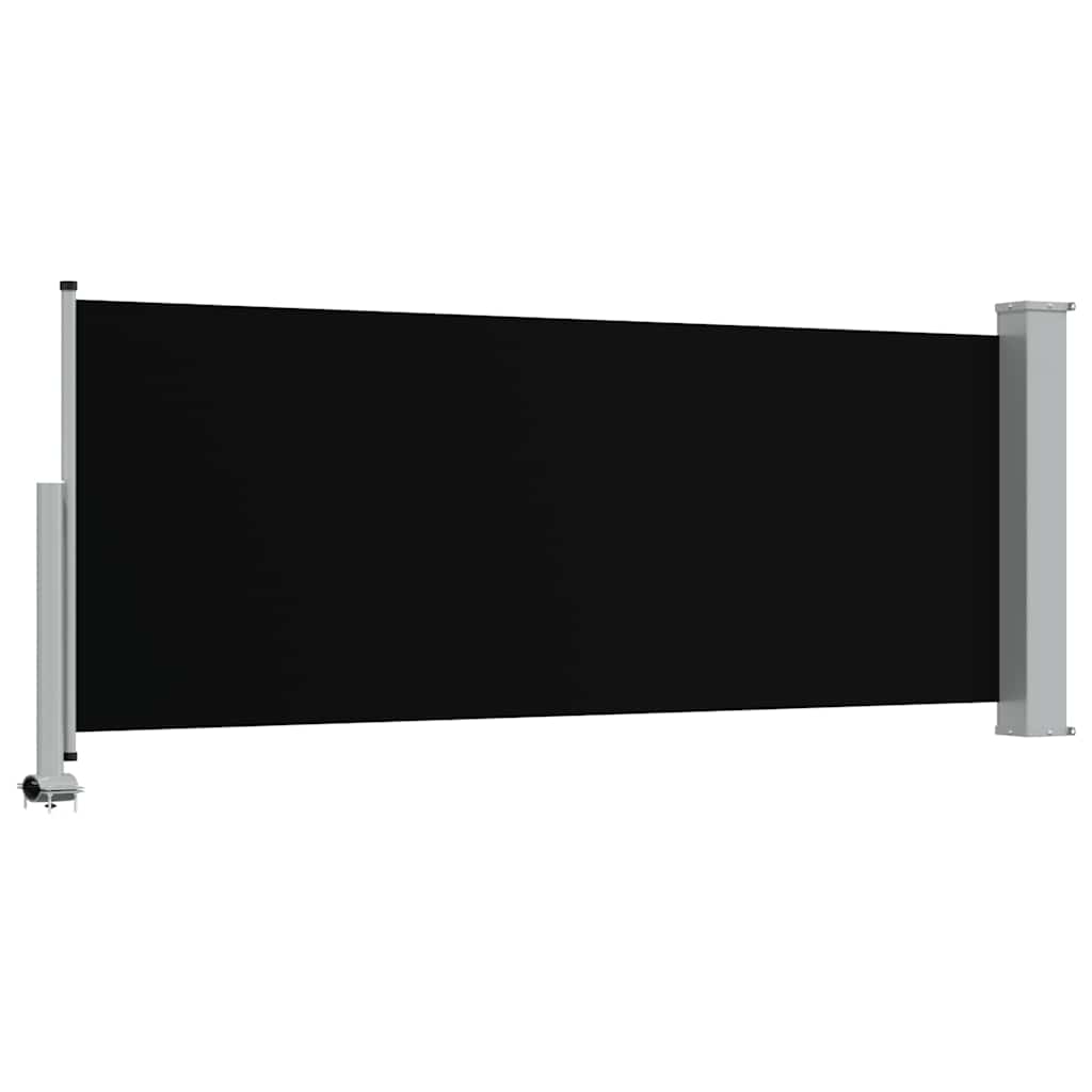 Uvlačiva bočna tenda za terasu 100 x 300 cm crna