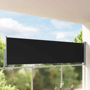 Uvlačiva bočna tenda za terasu 100 x 300 cm crna