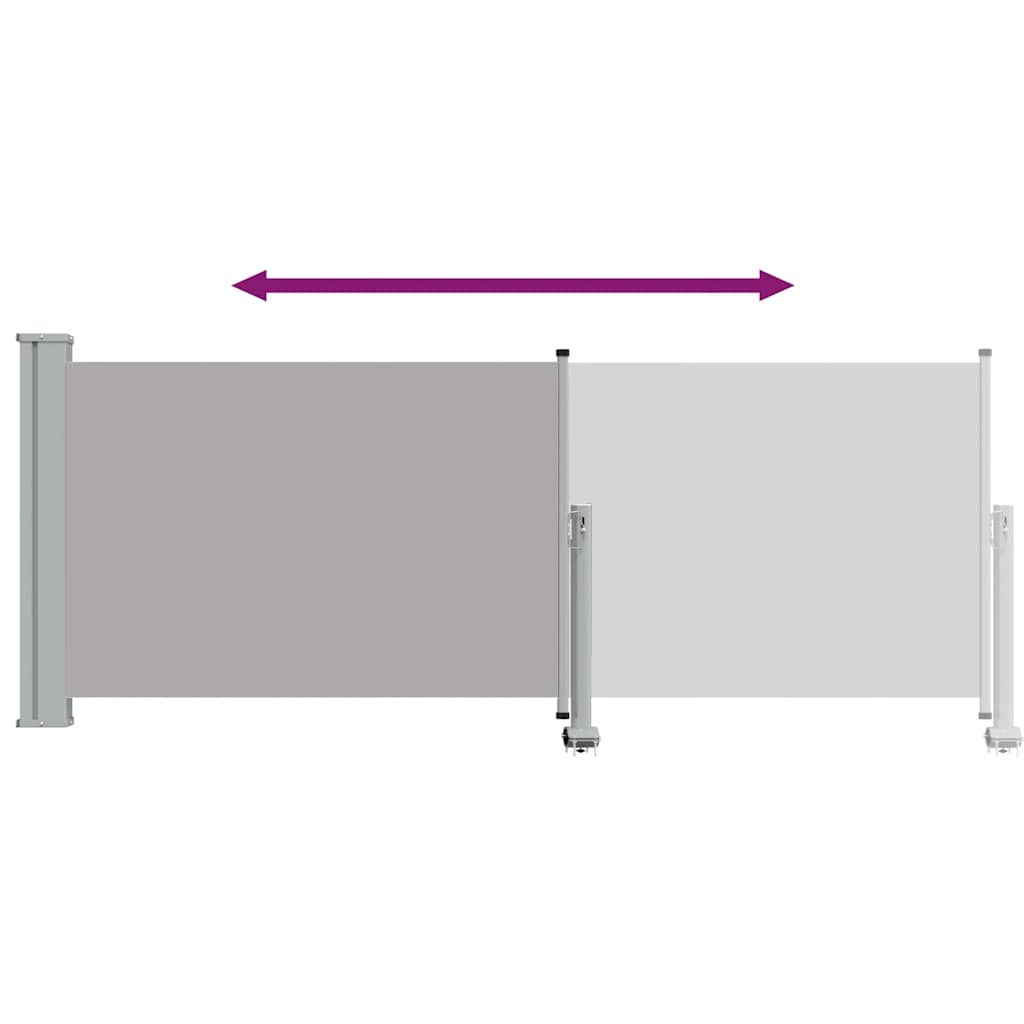 Uvlačiva bočna tenda za terasu 100 x 300 cm siva