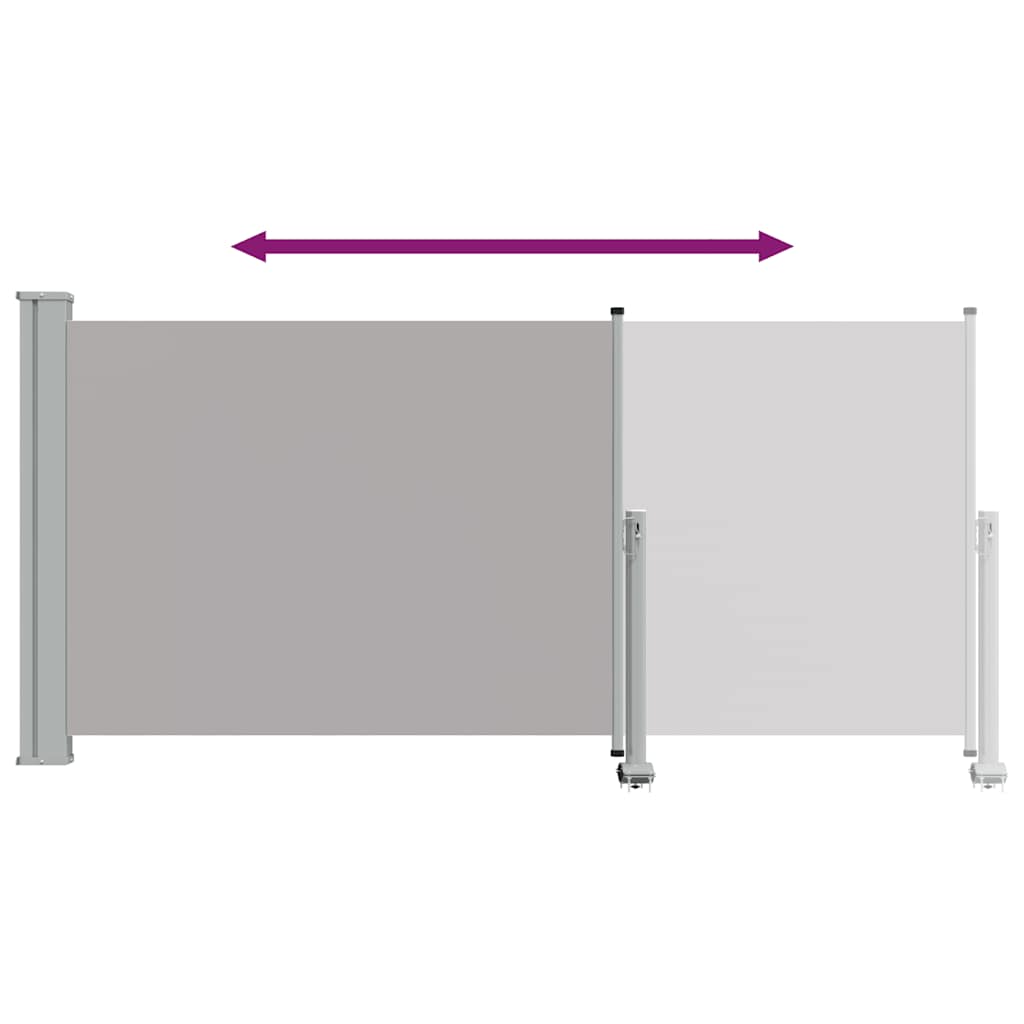 Uvlačiva bočna tenda za terasu 120 x 300 cm siva