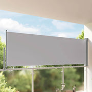 Uvlačiva bočna tenda za terasu 120 x 300 cm siva