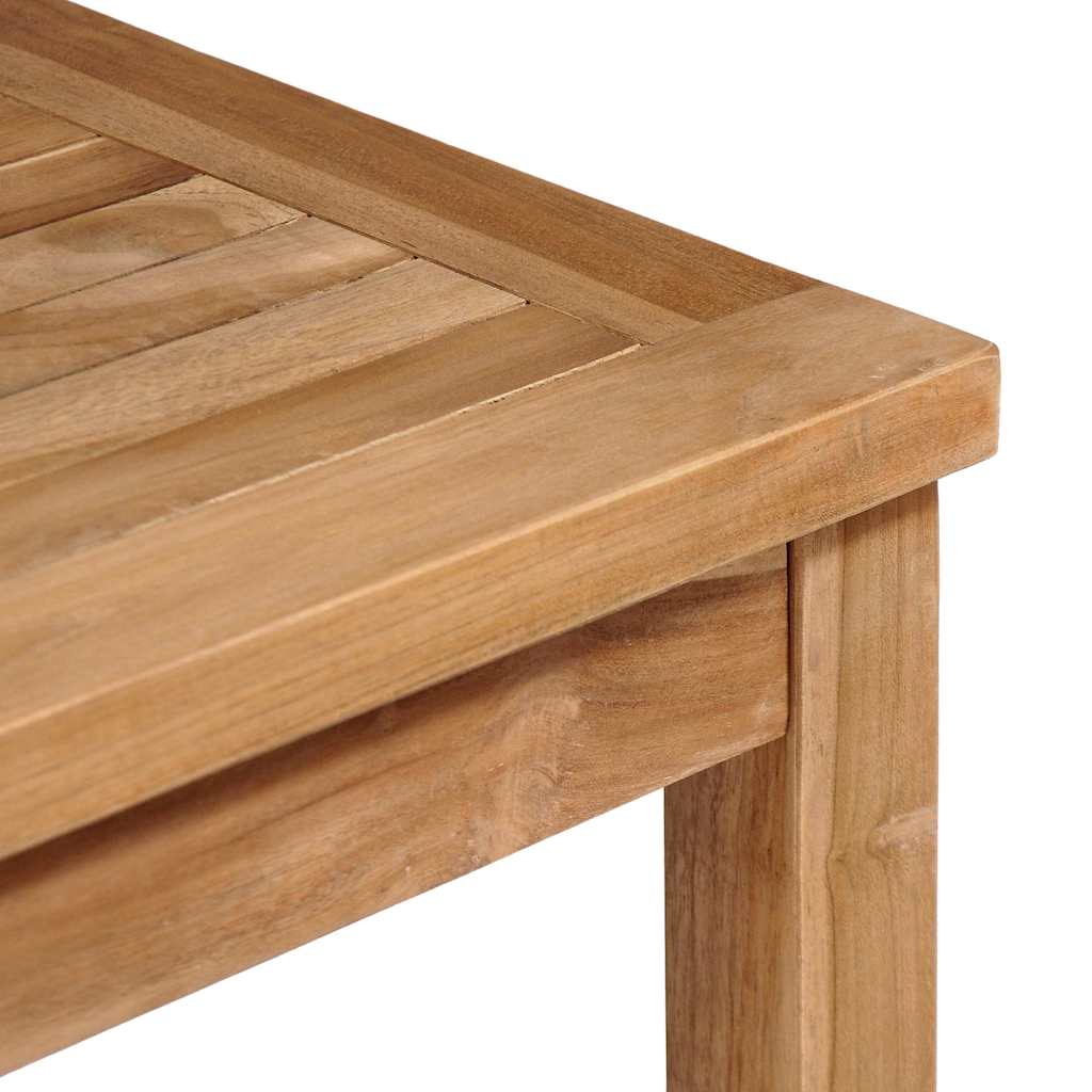 5-dijelni vrtni blagovaonski set od masivne tikovine Smeđa Dužina stola 80 cm