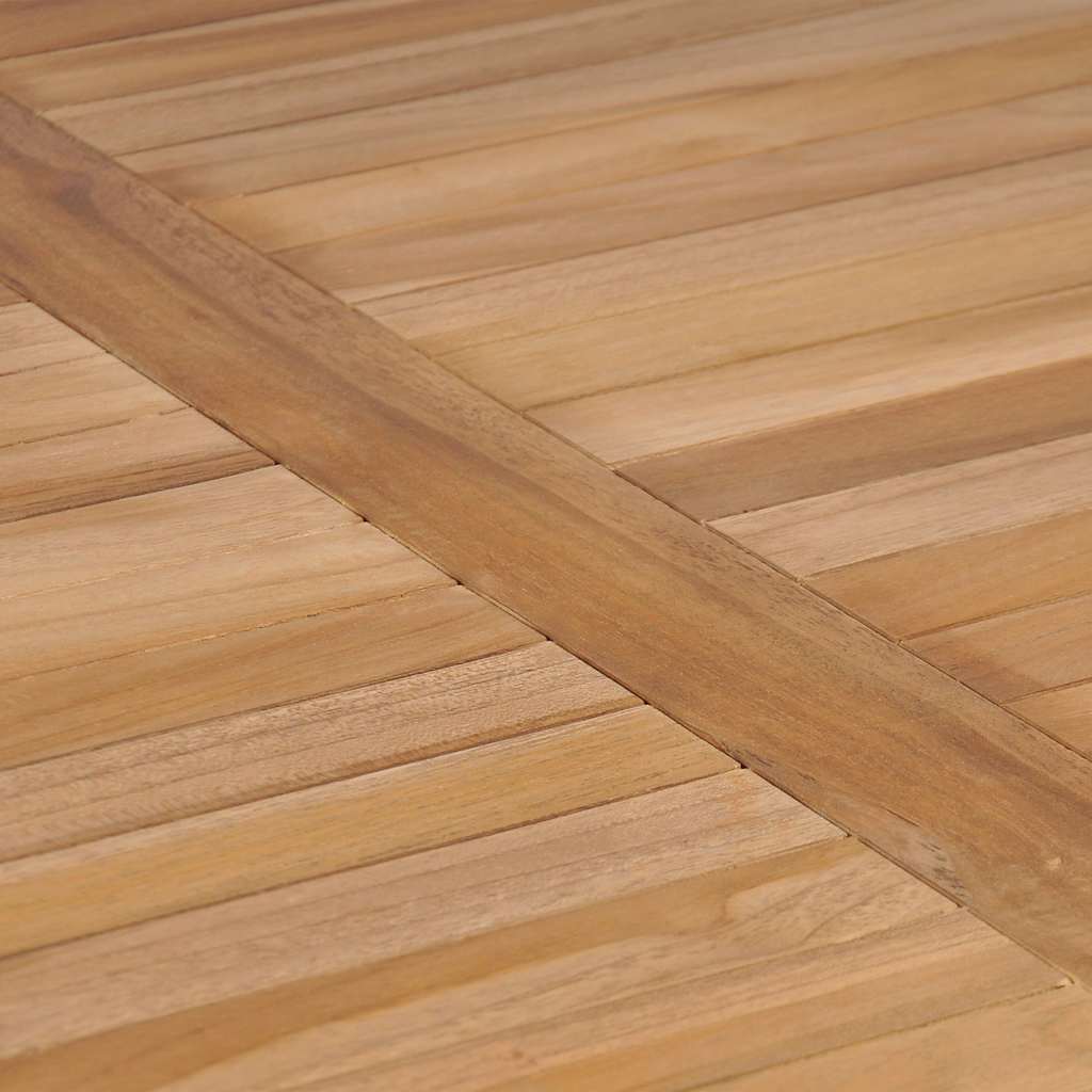 5-dijelni vrtni blagovaonski set od masivne tikovine Smeđa Dužina stola 80 cm