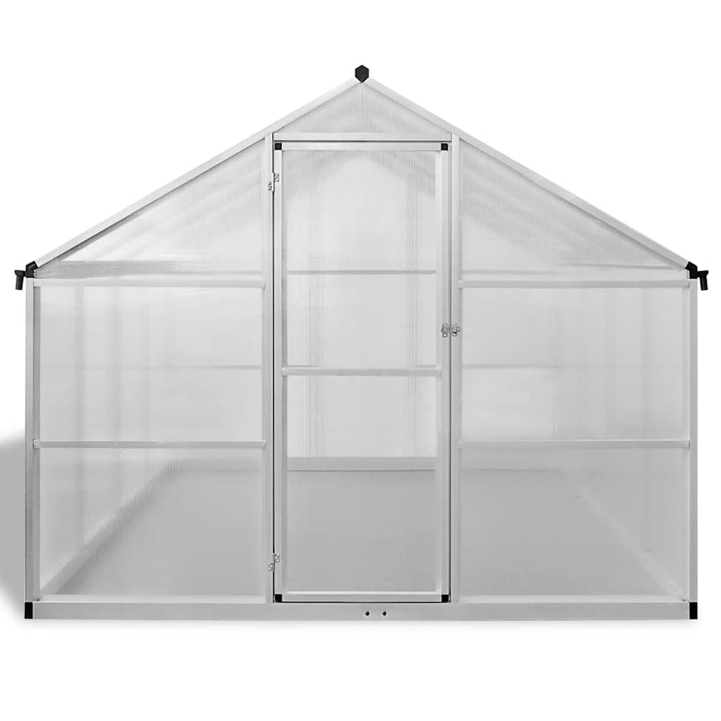 Staklenik od aluminija 481 x 250 x 195 cm 23,44 m³