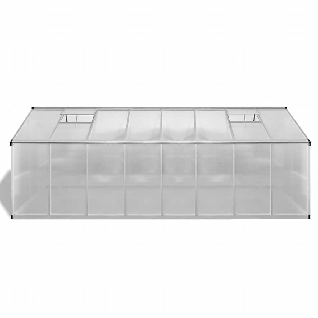 Staklenik od aluminija 481 x 250 x 195 cm 23,44 m³