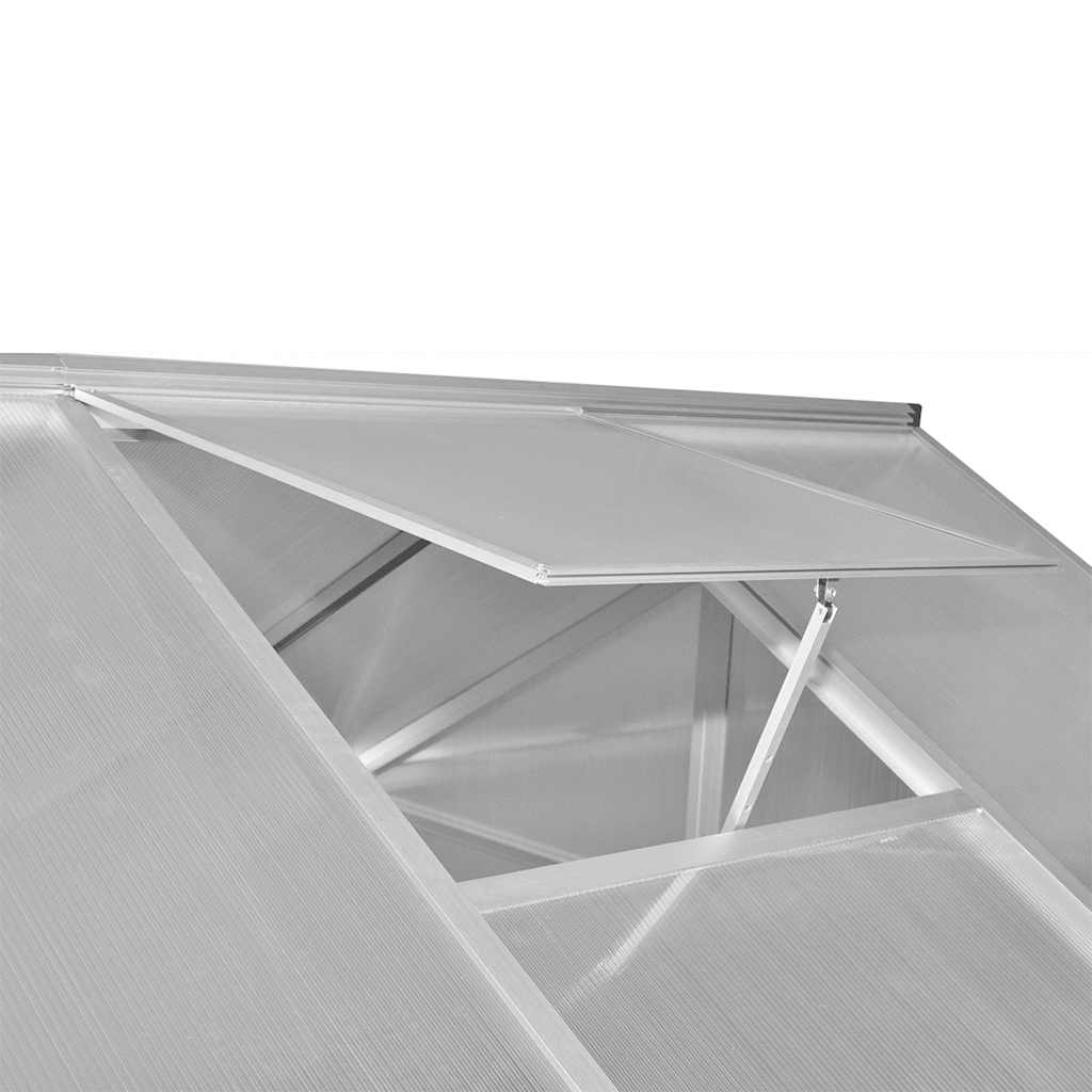 Staklenik od aluminija 481 x 250 x 195 cm 23,44 m³