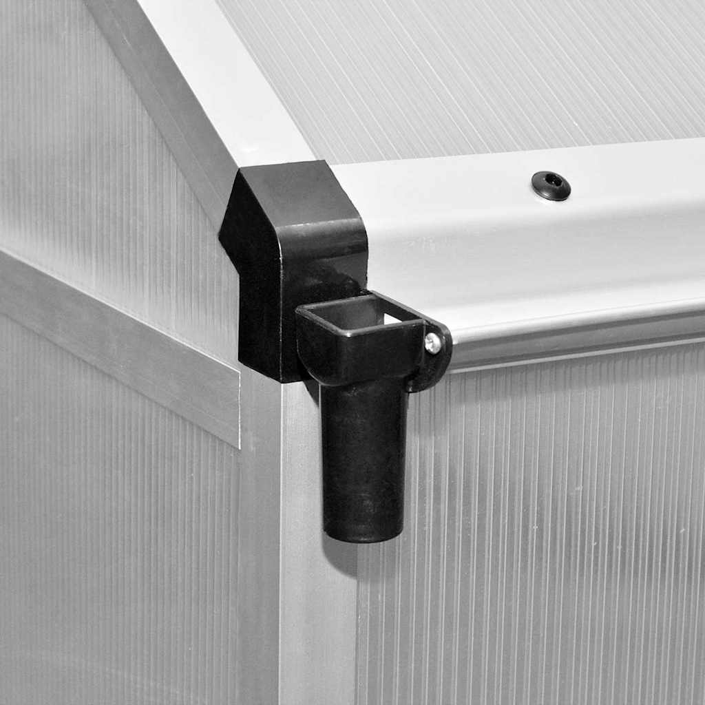 Staklenik od aluminija 481 x 250 x 195 cm 23,44 m³