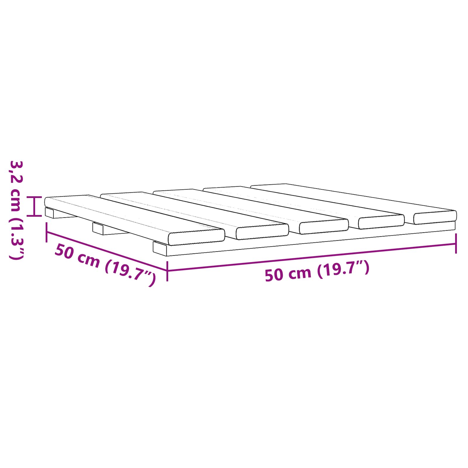 Pločice za decking 6 pcs Zelena 50 x 50 cm