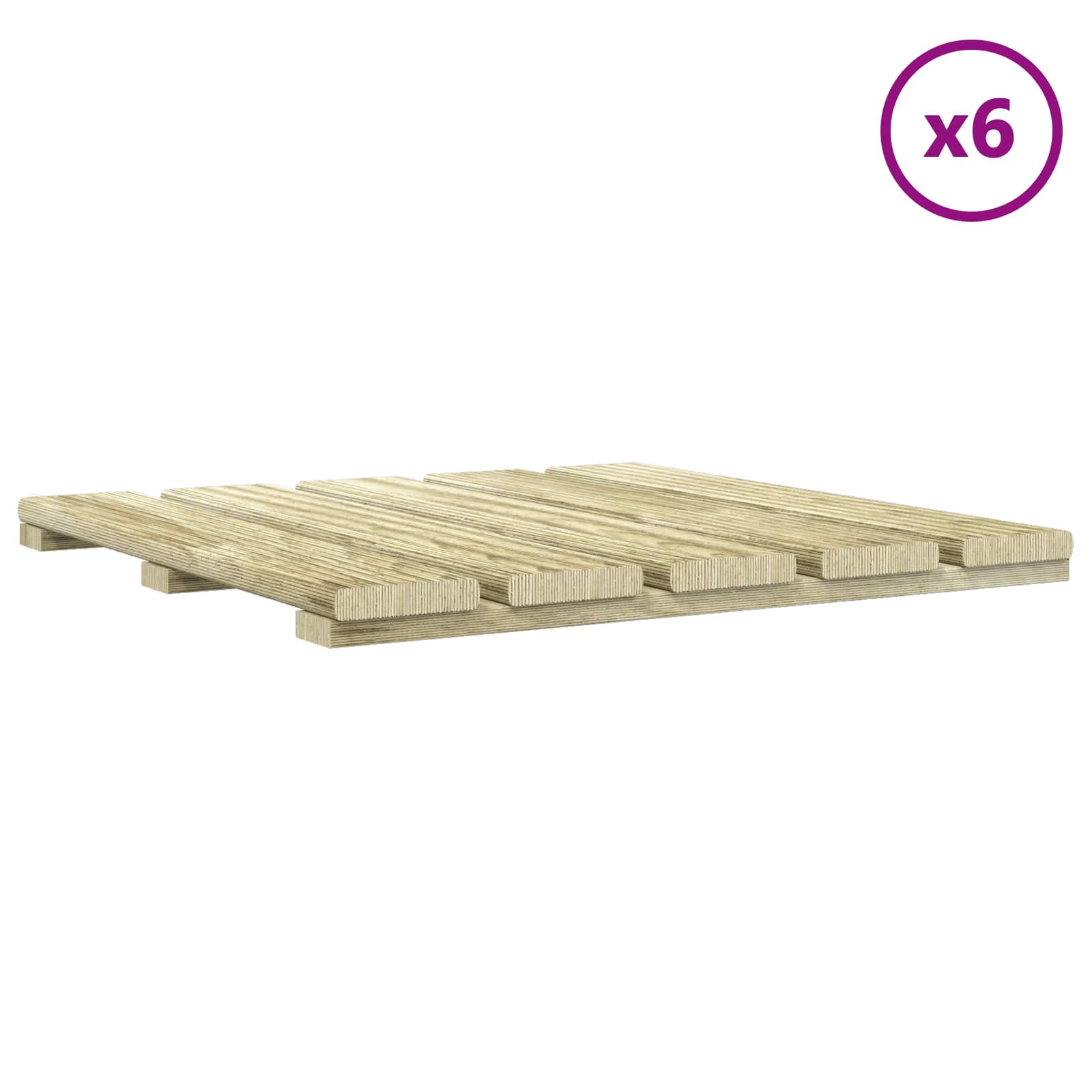 Pločice za decking 6 pcs Zelena 50 x 50 cm