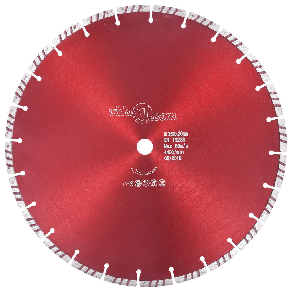 Dijamantni disk za rezanje s turbo segmentima čelični 350 mm